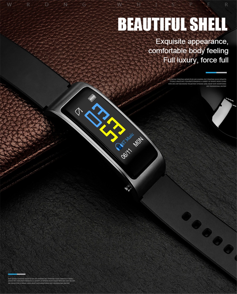 Ρολόι Smartwatch & Ακουστικό Bluetooth TalkBand 2 σε 1, Activity Tracker με Καταγραφή Καρδιακών Παλμών, Βημάτων & Ύπνου